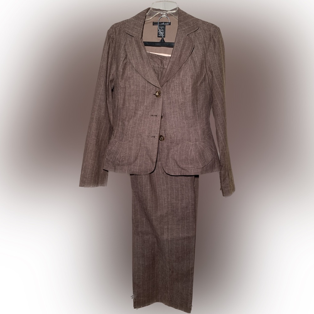 Willie Smith pinstriped Linen pants suit
